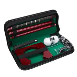 32*15cm Portable Mini Golf Putter Practice Set Travel Indoor Golf Training Aids Golf Balls Holder with PU Golf Carry Case