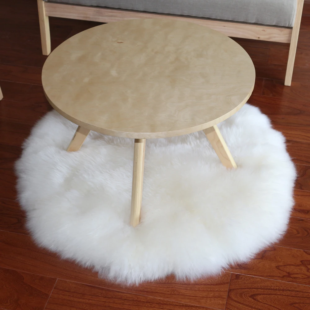 

MUZZI 100% real Sheepskin Chair Cover Seat Pad Soft Carpet Hairy Fur Plain Fluffy Area Rugs Bedroom real fur carpet Mat 005