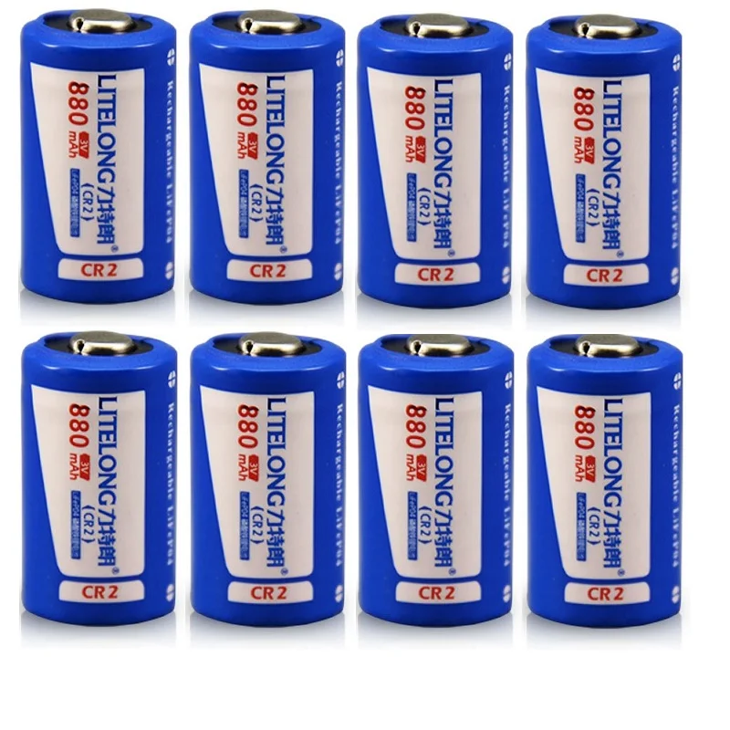 

8PCS/LOT LITELONG 880mAh 3V LiFePO4 Rechargeable Battery Rangefinder Camera CR2 Battery Lithium Batteries