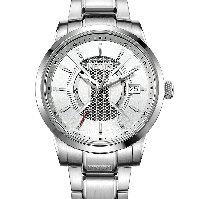 Switzerland Luxury Brand NESUN Japan Import NH35A Automatic Mechanical Men's Watches Sapphire Full Steel Auto Date Clock N9207