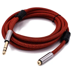 Kabel audio Hifi Stereo 6,35 mm męski do 3,5 mm żeński do wzmacniacza słuchawkowego PC 3,5 do 1/4 cala TRS Jack Kabel OFC 1M 2M 3M 5M 8M