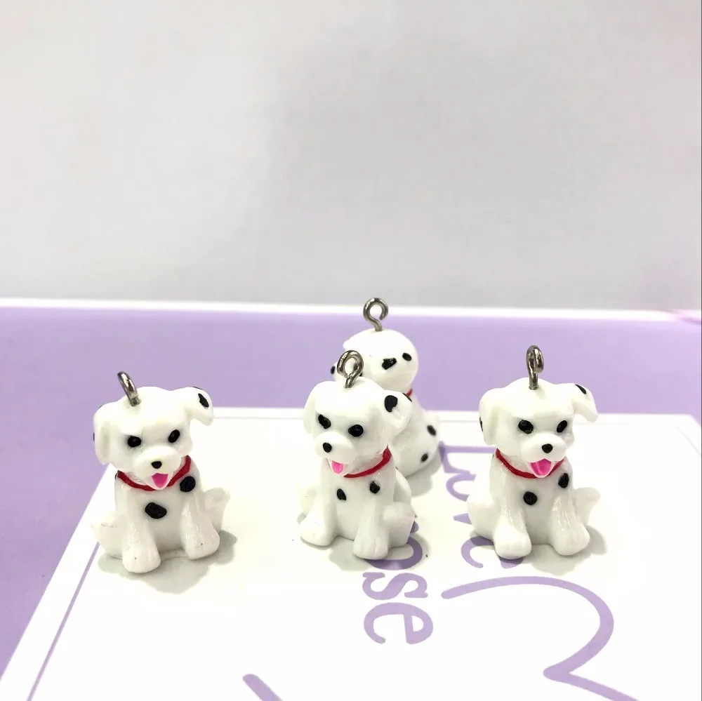 10pcs 21*18mm 3d resin dalmatians charms Jewelry necklace pendant keychain charms for earring DIY decoration gift