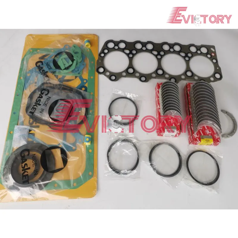 Fit for Mitsubishi engine 4D32 4D32T piston ring + compelete gasket kit + engine bearing kit