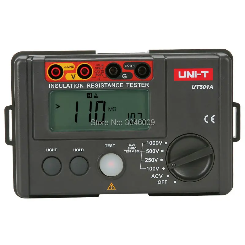 UNI-T UT501A/UT502A Series Handheld Digital Insulation Resistance Testers; Output Voltage 1000V/2500V