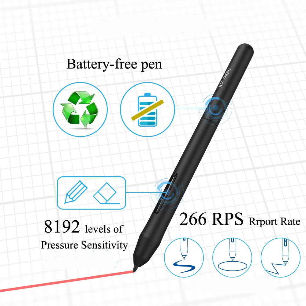 XPPen Star G640 Graphics Tablet 6 Inch Digital Drawing Tablet for OSU Animation Art Online Education 8192 Levels Pressure 266RPS