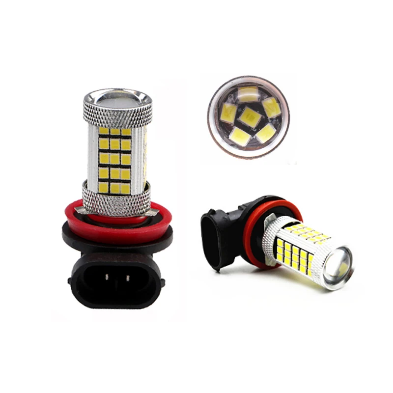 20pcs Car Led H8 H11 2835 66 SMD Auto Front Fog Lamp Car DRL Driving Daytime Running Lamp Auto Leds Light White DC 12V