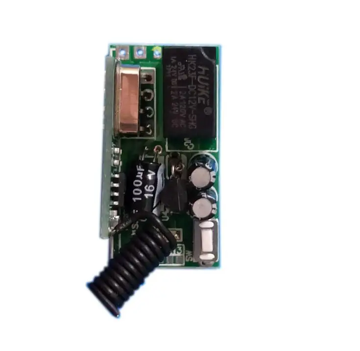 Universal DC 12V mini wireless remote control switch system 2A relay wall button paste Doorbell/security alarm