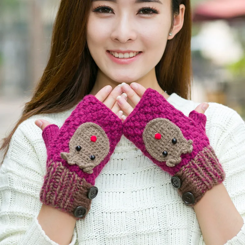 

Winter Warm Mitts 100% Handmade Knitted Fingerless Gloves
