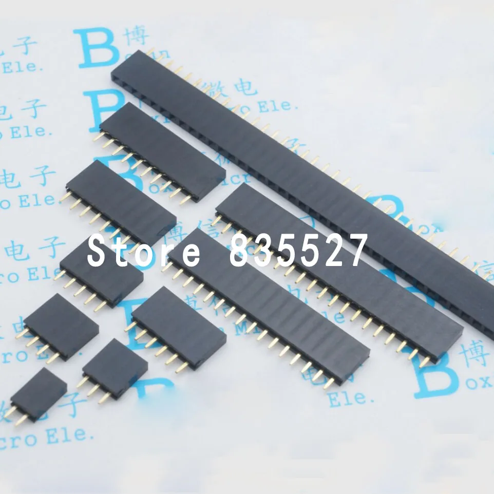 

200pcs/lot Single Female Header Connector 2.54MM spacing Platoon mother Pin outlet Mother seat / needle seat 1*15P 15pin