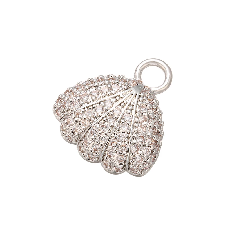 ZHUKOU 15x17 مللي متر قذيفة قلادة للنساء قلادة أقراط اليدوية صنع المجوهرات الاكسسوارات النتائج نموذج: VD497 #6