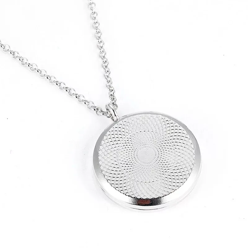 Seven Colorful Aroma Diffuser Necklace Yoga Design Stainless Steel Pendant Perfume Lockets Essential Oil Aromatherapy Necklace