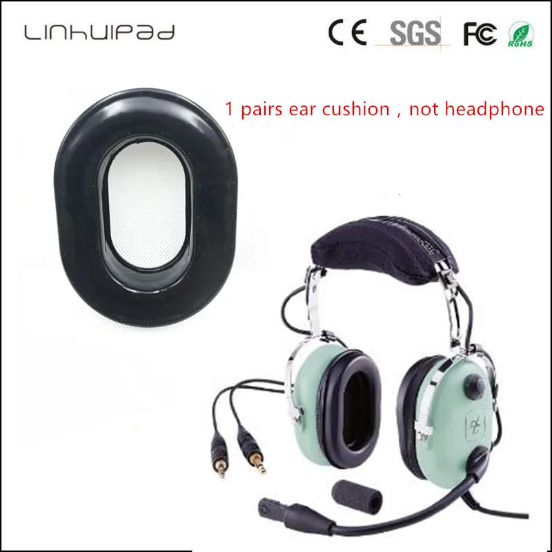 Linhuipad 1 pairs Replacement Comfort Gel Undercut Gel Earseal ear cushions earpads covers for David Clark H10-Series headsets