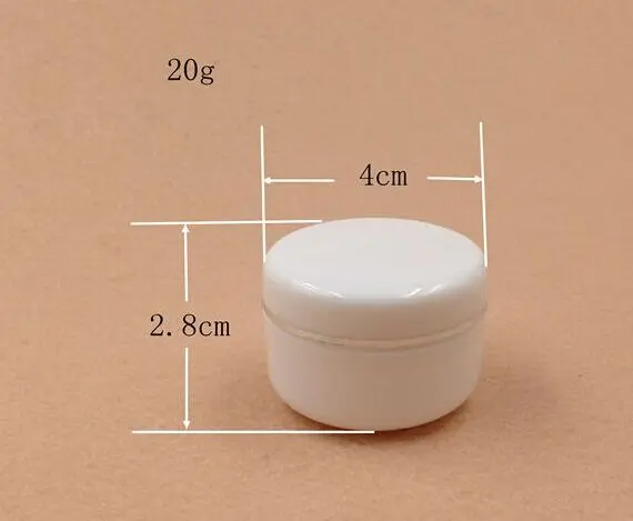 

100pcs 20G white round cream bottle with silver line, cosmetic white 20g cream jar ,Cosmetic plastic round Cosmetic Packaging