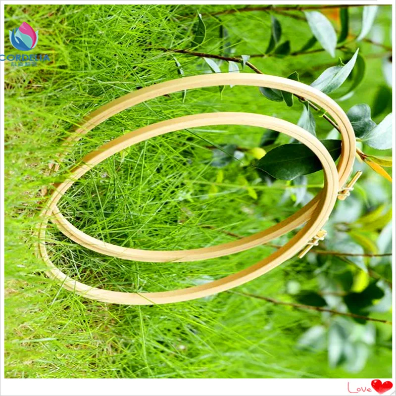 best selling 2016 zakka natural beech wood handmade embroidery hoop wood for DIY accessories 24cm cross-sitich hoop handcraft