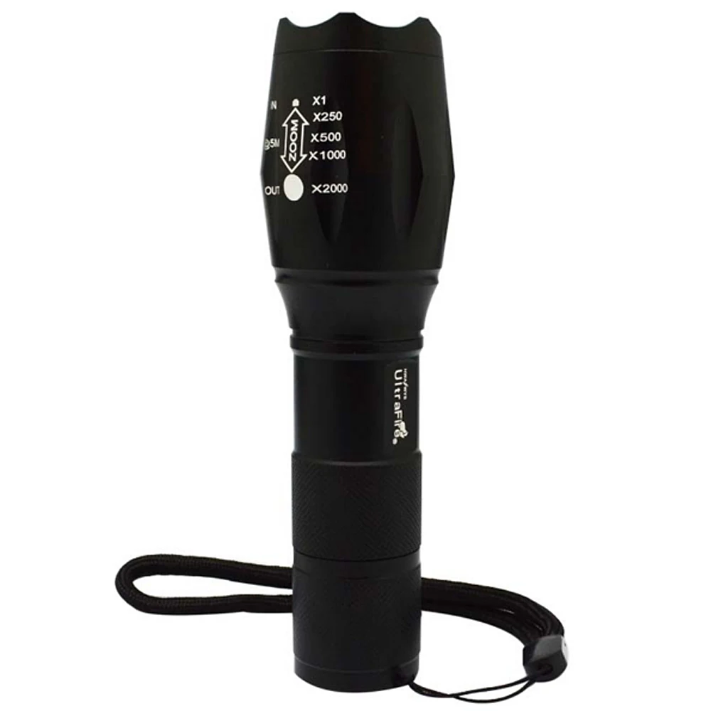 USA EU Top Selling E17 CREE XML T6 2000LM Aluminum Camping Zoomable cree led flashlight Torch lamplight for AAA or 18650 battery