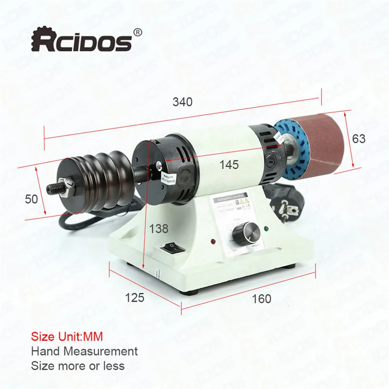 Leather BURNISHING MACHINE,RCIDOS desktop mini leather border grinding machine,vegetable tanned leather side polisher,220V/110V