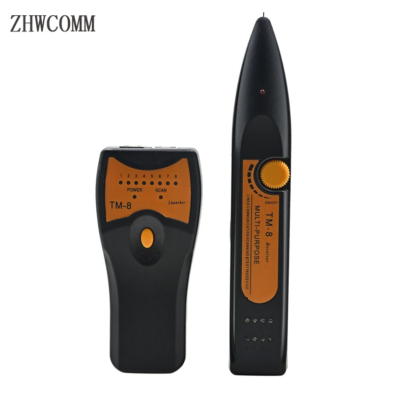 ZHWCOMM High Quality TM-8 Cable Tester Line Finder Cat5 Cat5A Cat6 Cat6A RJ45 LAN Telephone Wire Tracker Diagnose