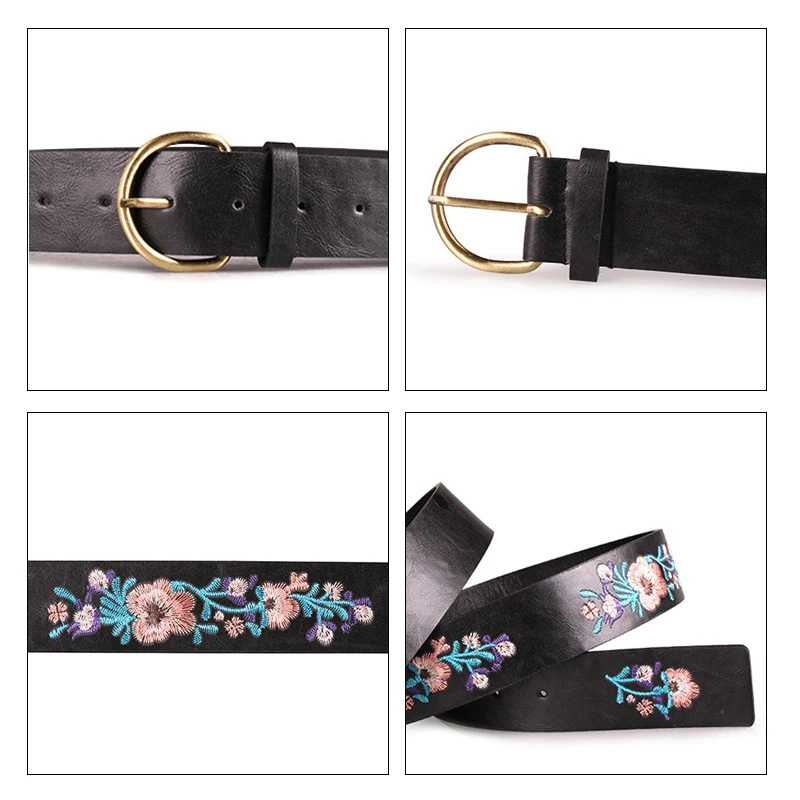 Maikun Belts for Women Vintage Embroidery Women belt