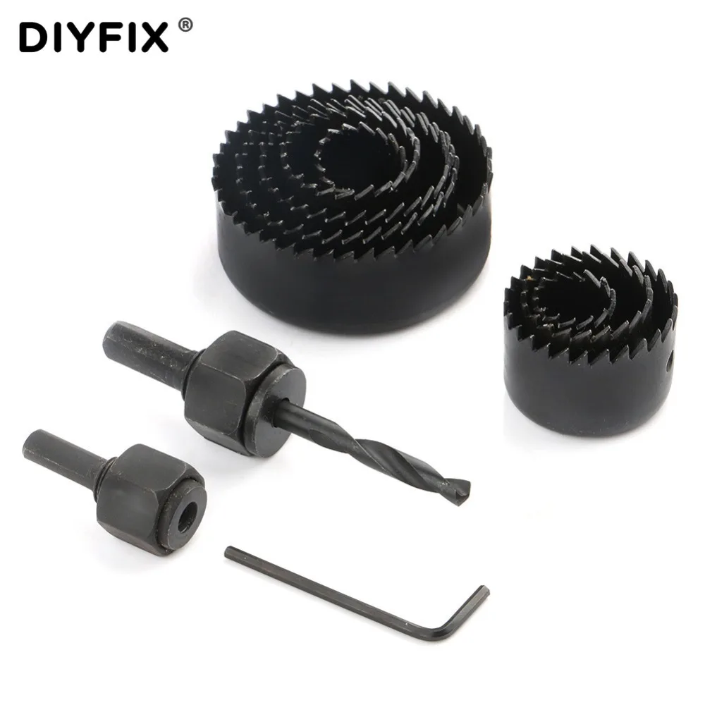 DIYFIX-Juego de brocas para cortar agujeros, cortador de Metal y madera, abridor de caja redonda Circular de 3/4 "-2 1/2", herramientas de bricolaje, 11 unidades
