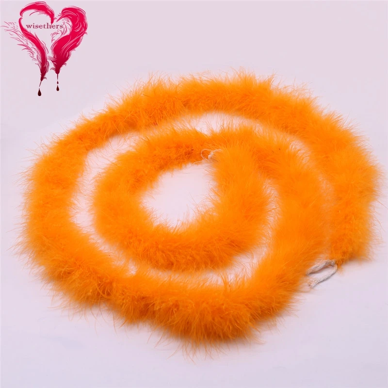 12 Colors 2 Meters/Piece 18 Gram Fancy Soft Dyed Multicolored Turkey Marabou Feather Scarf Boas Clothing Wedding DIY Decoration