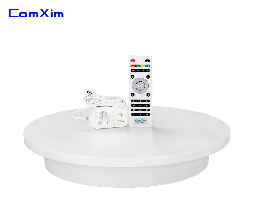 ComXim 40cm 15.7in Remote Controller Rotating Electric Photography Turntable,Display Stand for Products Display,Jewelry Display