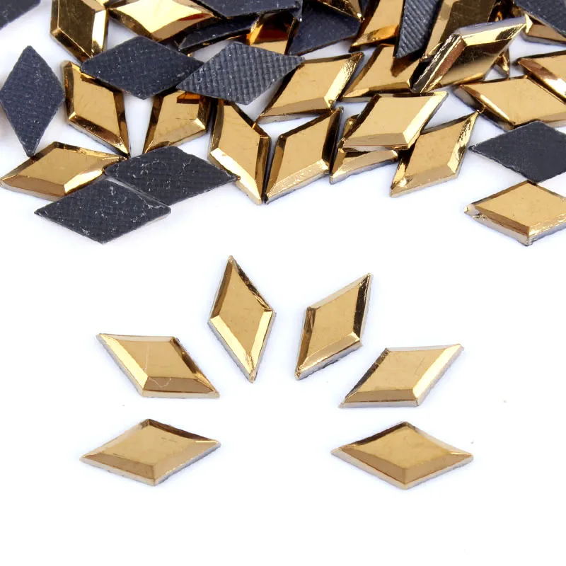 New product !Mine Gold 300Pcs/lot 4X8MM Rhombus Shape Hotfix Rhinestone for Cloths Adornment DIY accessories free shipping