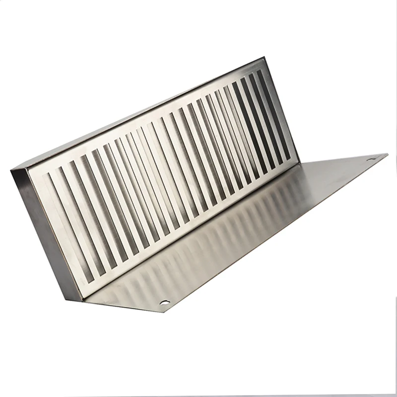 Draft Beer Wall Mount Drip Tray - 304 Stainless Steel - No Drain New for Kegerator Draft Tower Beer Keg