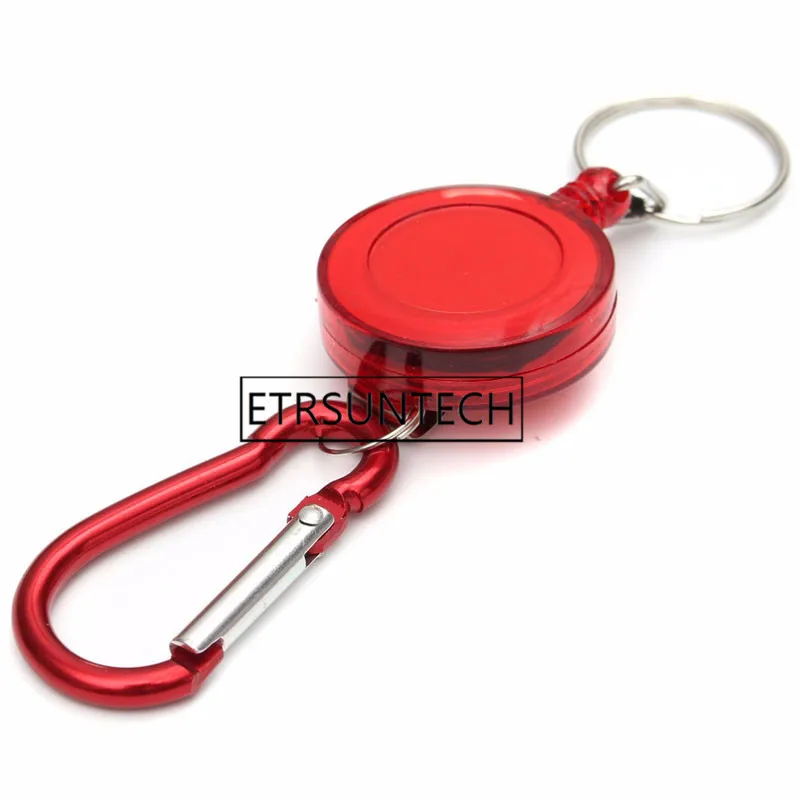 300pcs Retractable Key Chain High Resilient Telescopic Rope Key Ring Anti Lose Anti-theft Stretch Keychain Outdoor Tool