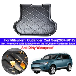 For Mitsubishi Outlander 2nd Gen 2007 2008 2009 2010 2011 2012 Car Rear Trunk Mat Cargo Tray Boot Liner Carpet Protector Floor