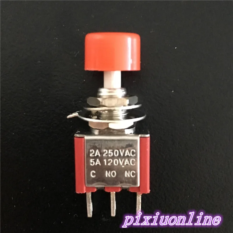 1pcs YT603Y  6MM Automatic Reset Switch Toggle Switch 2A/250V  5A/120V  3 Pin Small Circular Point Start High Quality On Sale