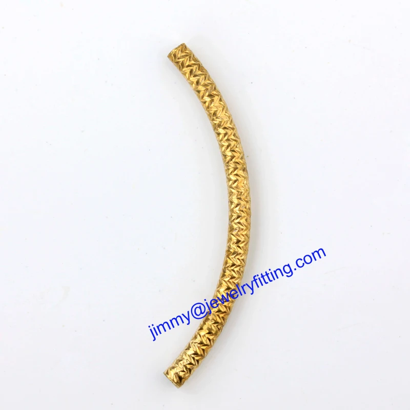 Jewelry findings metal tube beads spacer beads Carved tube Beads for jewelry making diy 3*45*0.4mm