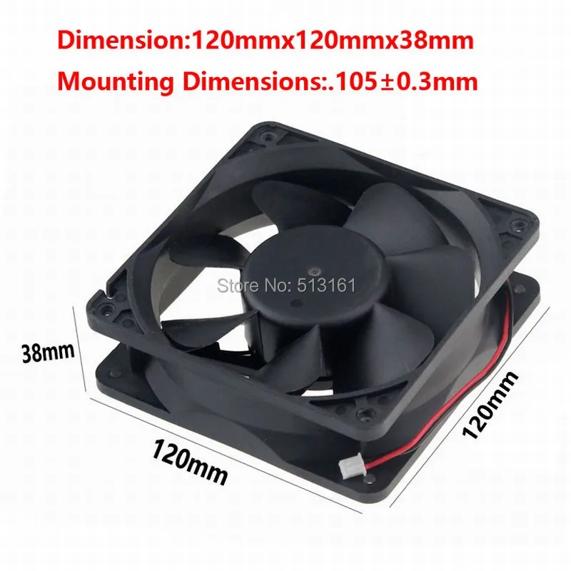 Gdstime Máy Tính Trường Hợp Máy Chủ 12038 2Pin 120x120x38 mét 120 mét DC 24 v Quạt Làm Mát Tản Nhiệt