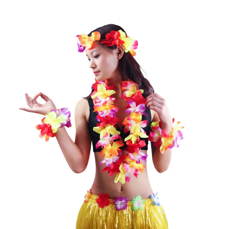 Double Layer Grass Hula Skirts for Girls and Women, Hawaiian Party, Dancing Costume, 17Colors, 60 cm, 80cm, 5Pcs, 6Pcs