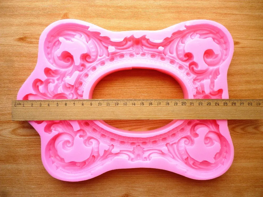 New 3D classic cake mold, retro frame, biscuits chocolate cake decoration tools DIY baking, sugar silicone mold