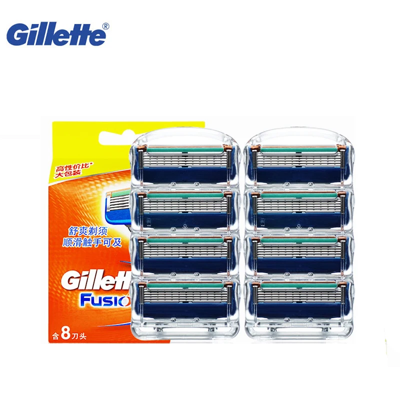 Lame de rasoir originale Gillette Fusion lames de rasage marque rasage rasoir lames de rasoir lames de rasage pour rasage rasoir 8 pièces