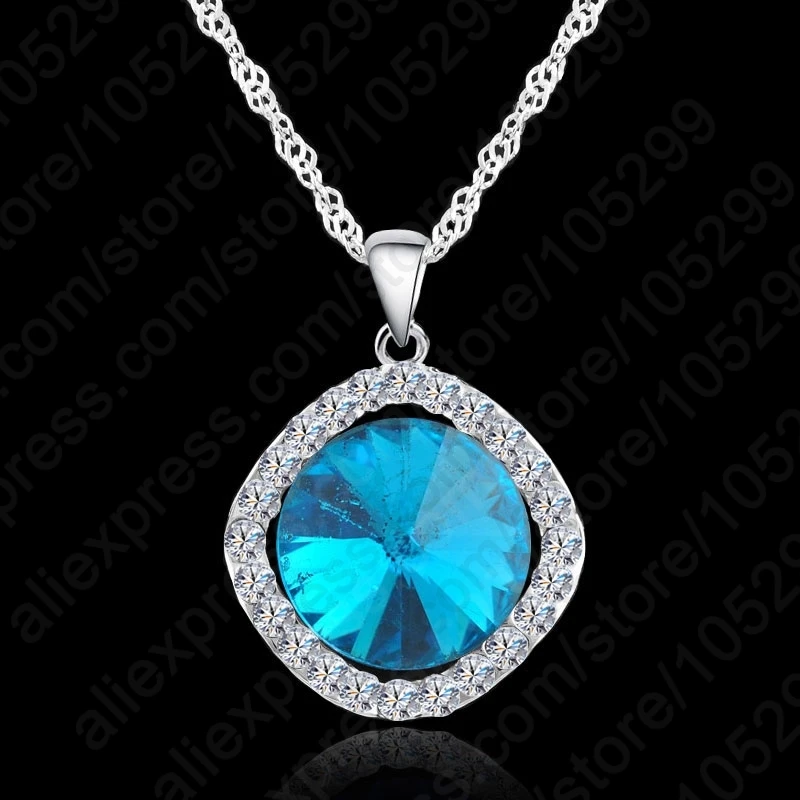 

New Arrival 925 Sterling Silver Pendant Cubic Zircon Necklace/Earring Wedding Jewelry For Women