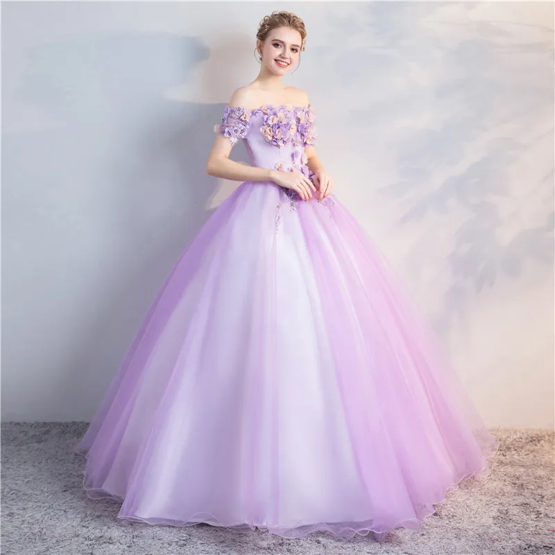 Quinceanera Dresses 2024 New The Party Prom Short Sleeve Shoulder Ball Gown Sweet Floral Print Vestidos Debutantes Customized