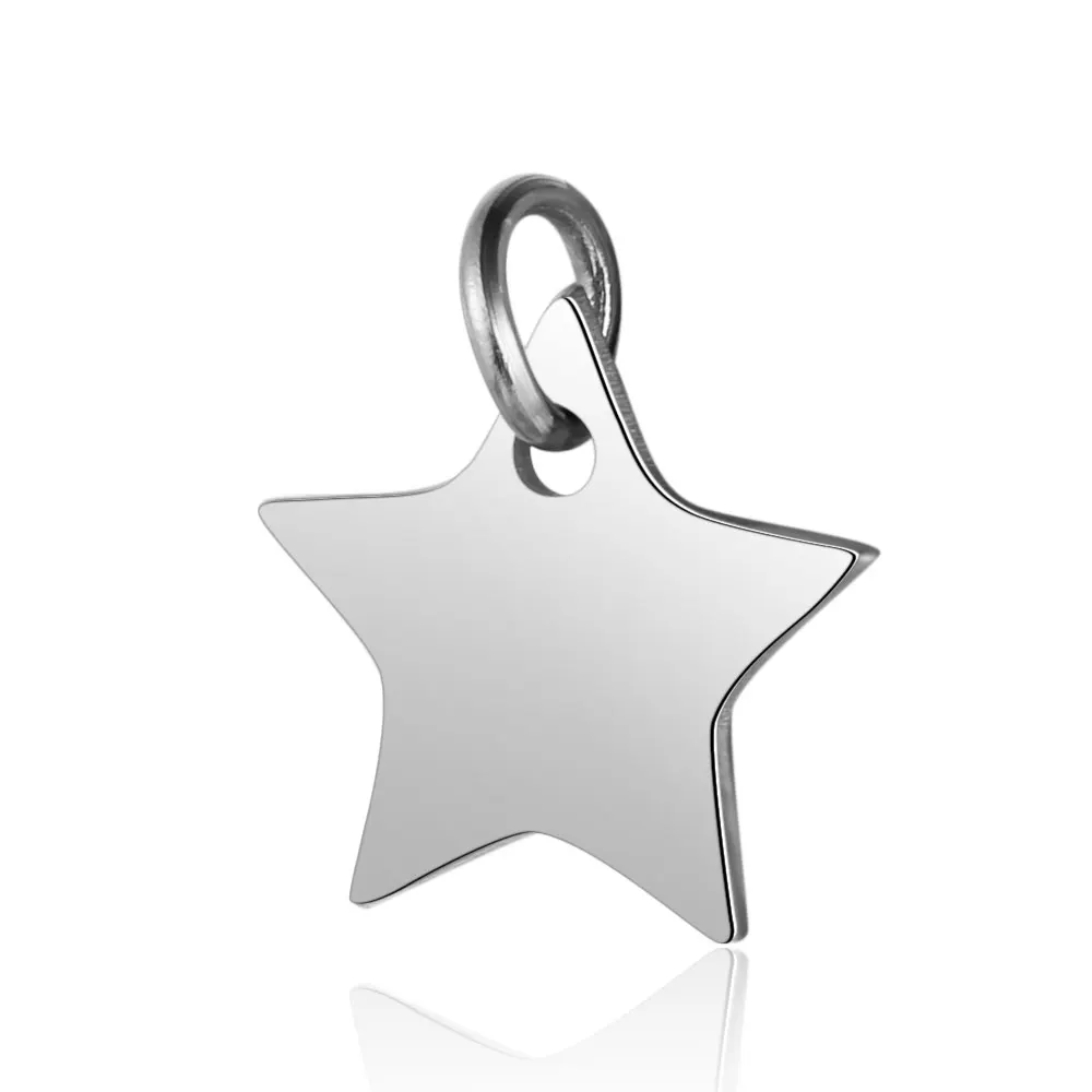 50pcs/Lot Stainless Steel Charms Star Charms Pendant for Jewelry Making Bracelet DIY Handmade Accessories Gift 3 Colors image 3