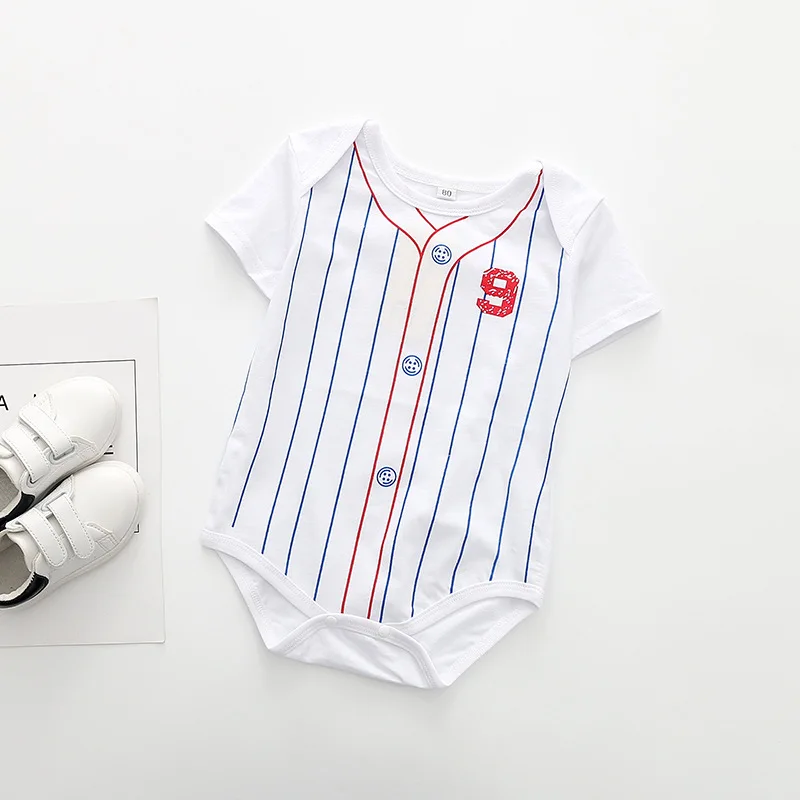 Fashion Baby Boys Newborn Baby Bodysuit Sports Infant Jumpsuit Brand Casual Basketball Football Baseball Print Baby Clothes DS9