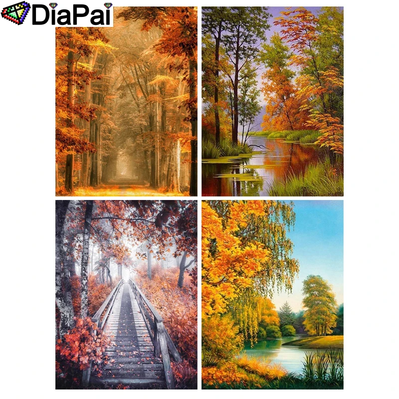 

DIAPAI 5D DIY Diamond Painting 100% Full Square/Round Drill "Tree scenery" 3D Embroidery Cross Stitch Home Decor