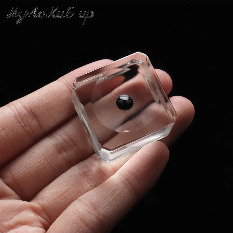 Platz Kristall Glas Dichtung Falsche Wimpern Ständer Kleber Pad Kleber Halter Wimpern Kleber Palette Paste Kleber Pad Make-Up-Tool – Detail 3