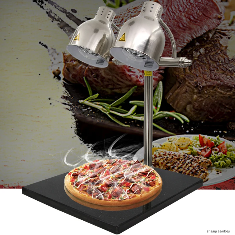 مزدوج رئيس بوفيه الغذاء العزل الجدول مصباح مصباح حراري يعمل بالأشعة تحت الحمراء الغذاء الدفء مصباح الرخام