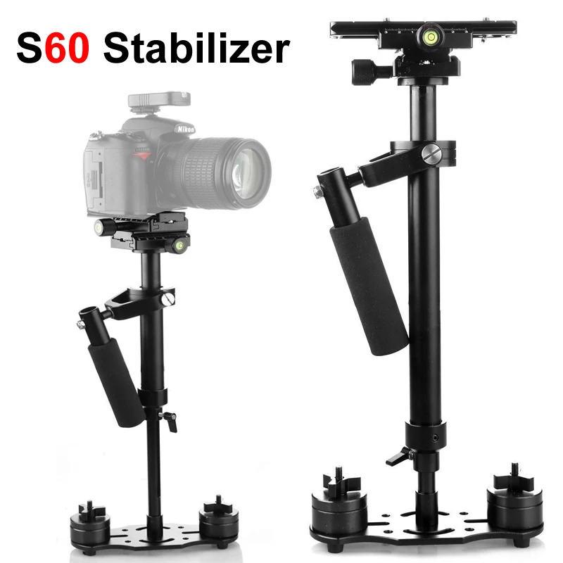 Photo Aluminum Alloy Handheld 60cm Stabilizer Photography Shooting DSLR Steadycam for Canon Nikon Sony SLR Camcorder S60