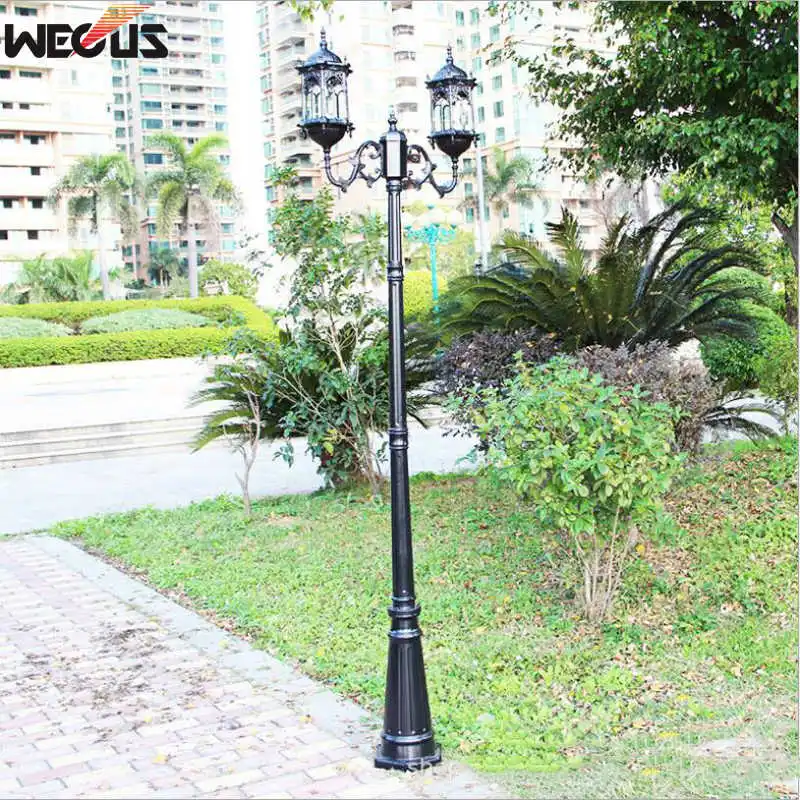 (H≈2.8M)European Outdoor Courtyard Lamp All-Aluminum Waterproof IP54 Garden Street Lights Villa Park Road Engineering Lighting