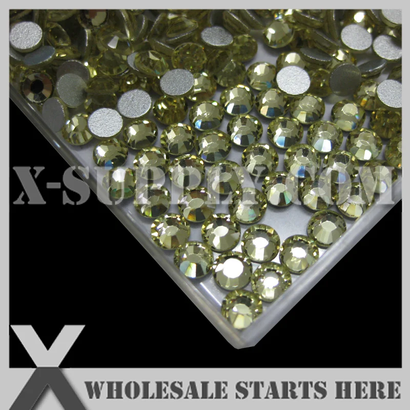 (SS30-SS34) Jonquil Flat Silver Back Rhinestones,No Glue Back,Machine Cutting,280pcs-288pcs/pack