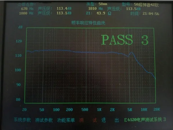 50ミリメートルスピーカーユニットtitaniumフィルムダブル銅リング42オーム2個