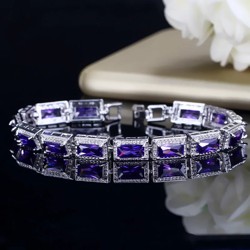 ThreeGraces New Fashion Luxury Brand Big Colourful Cubic Zirconia Crystal Bracelets Jewelry Gift For Women Accessories BR113