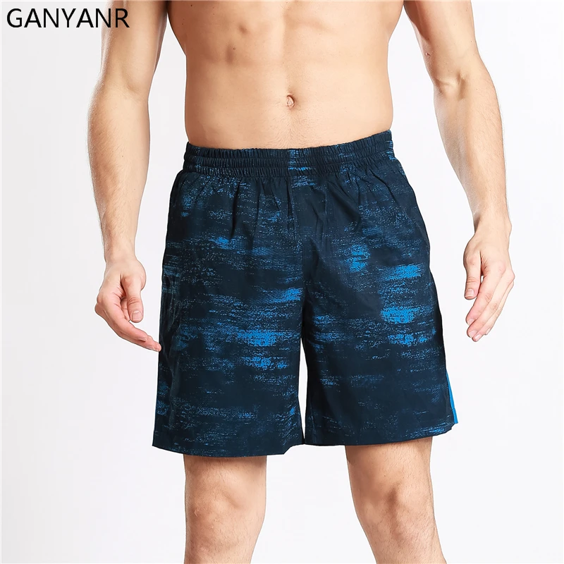 

GANYANR Running Shorts Men Gym Sports Basketball Athletic Leggings Soccer Volleyball Athletic Crossfit Fitness Boxer Pocket