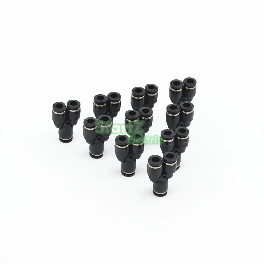 10pcs High quality 6mm  pneumatic quick tube fitting y piece fitting plastic fitting tube PY-06