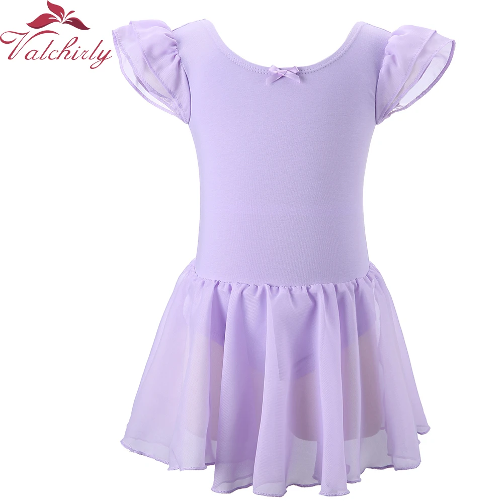 Short Sleeves  Ballerina Dress Kids Dance Ballet Tutu Leotard Girls Bodysuit High Quality Good Gift for kids